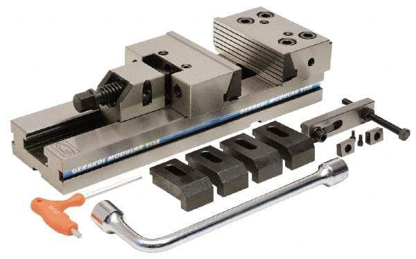 Gerardi - 7" Jaw Width, 58mm High x 655mm Long x 145mm Wide Vise - For Use with Art 1 Standard Series Precision Vises - Strong Tooling