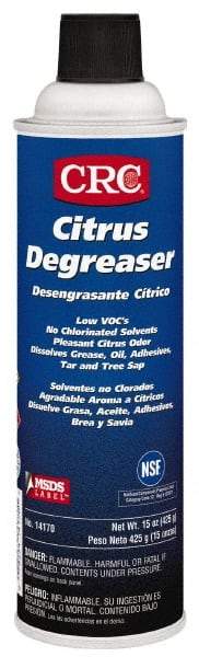 CRC - 55 Gal Drum Cleaner/Degreaser - Liquid, Citrus & Petroleum Distillate, Citrus - Strong Tooling