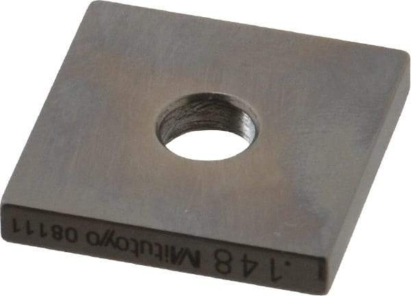 Mitutoyo - 0.148" Square Steel Gage Block - Accuracy Grade 0, Includes Certificate of Inspection - Strong Tooling