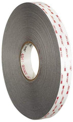 3M - 3/4" x 36 Yd Acrylic Adhesive Double Sided Tape - 45 mil Thick, Gray, Acrylic Foam Liner, Continuous Roll, Series 4941 - Strong Tooling