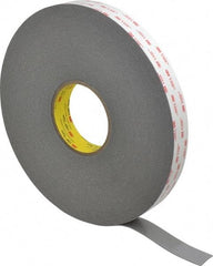 3M - 1" x 36 Yd Acrylic Adhesive Double Sided Tape - 45 mil Thick, Gray, Acrylic Foam Liner, Continuous Roll, Series 4941 - Strong Tooling