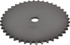 Browning - 40 Teeth, 1/2" Chain Pitch, Chain Size 40, "A" Plate Roller Chain Sprocket - 5/8" Bore Diam, 6.373" Pitch Diam, 6.65" Outside Diam - Strong Tooling