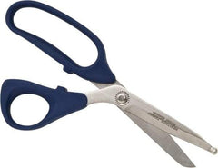 Heritage Cutlery - 3" LOC, 9" OAL Stainless Steel Standard Shears - Ambidextrous, Plastic Bent Handle, For Poultry Processing - Strong Tooling