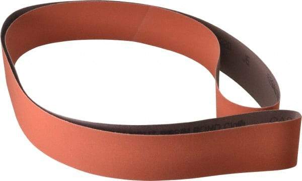 3M - 2" Wide x 72" OAL, 220 Grit, Ceramic Abrasive Belt - Ceramic, Very Fine, Coated, J Weighted Cloth Backing, Series 707E - Strong Tooling