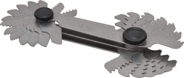 Value Collection - 28 Leaf, 0.5 to 6mm Pitch Range, 4 to 56 TPI Range, Screw Pitch Gage - Strong Tooling