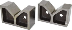 Value Collection - 3 to 3-17/32" Capacity, 90° Angle, Cast Iron V-Block - 7" Long x 3" Wide x 4-17/32" High, Sold as Matched Pair - Strong Tooling