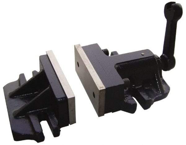 Interstate - 8" Jaw Width, Horizontal Stationary Machine Vise - Manual Operation, 1 Station, 13.39" Long x 3-3/16" Deep, 2-3/4" Jaw Height - Strong Tooling