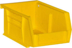 Durham - 5-7/16" Deep, Yellow Plastic Hang and Stack Bins - 3" High x 4-3/16" Wide x 5-7/16" Long - Strong Tooling