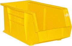 Durham - 14-5/8" Deep, Yellow Plastic Hang and Stack Bins - 7" High x 8-1/4" Wide x 14-5/8" Long - Strong Tooling