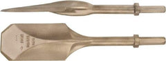 Ampco - 4-1/2" Head Width, 20" OAL, 3-1/4" Shank Diam, Digging Chisel - Hex Drive, Hex Shank - Strong Tooling