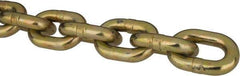 Peerless Chain - 3/8" Welded Transport Chain - 6,600 Lb Capacity, Grade 70, Cut to Length, Carbon Steel, Yellow Zinc Finish - Strong Tooling