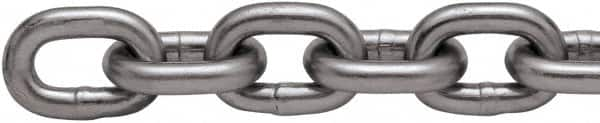 Peerless Chain - 75 Ft. Long, 5400 Lbs. Load Capacity, Carbon Steel High Test Chain - 4 Grade, 1.34 Inch Inside Long x 0.569 Inch Inside Wide - Strong Tooling