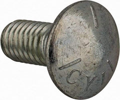 Value Collection - 7/16-14 UNC 1" Length Under Head, Standard Square Neck, Carriage Bolt - Grade 5 Steel, Zinc-Plated Finish - Strong Tooling