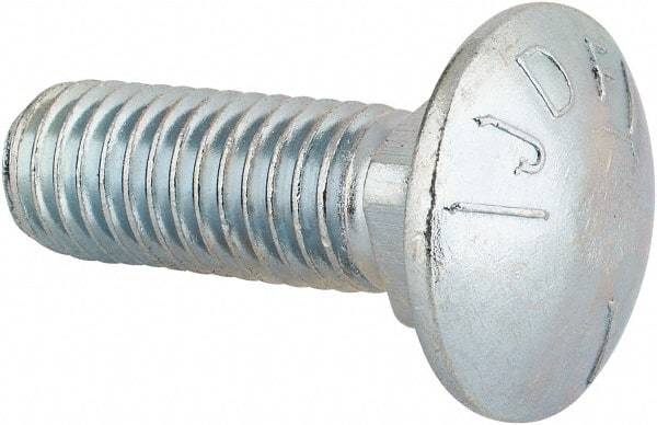 Value Collection - 1/2-13 UNC 1-1/2" Length Under Head, Standard Square Neck, Carriage Bolt - Grade 5 Steel, Zinc-Plated Finish - Strong Tooling