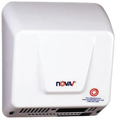 World Dryer - 1000 Watt White Finish Electric Hand Dryer - 120/208/240 Volts, 8 Amps, 9-1/4" Wide x 9-3/4" High x 4" Deep - Strong Tooling