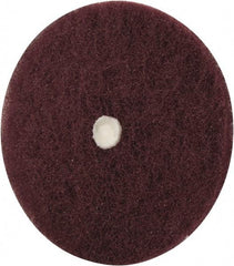 Merit Abrasives - 5" Diam, Medium Mounted Scrubber Buffing Wheel - 1 Ply, Very Fine Grade, 1/4" Shank Diam, 4,000 RPM - Strong Tooling