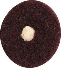 Merit Abrasives - 3" Diam, Medium Mounted Scrubber Buffing Wheel - 1 Ply, Very Fine Grade, 1/4" Shank Diam, 8,000 RPM - Strong Tooling