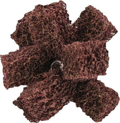 Merit Abrasives - 2" Diam Medium Density Cross Buff - 2 Plys, 8-32 Thread, Medium Grade, 12,000 Max RPM - Strong Tooling