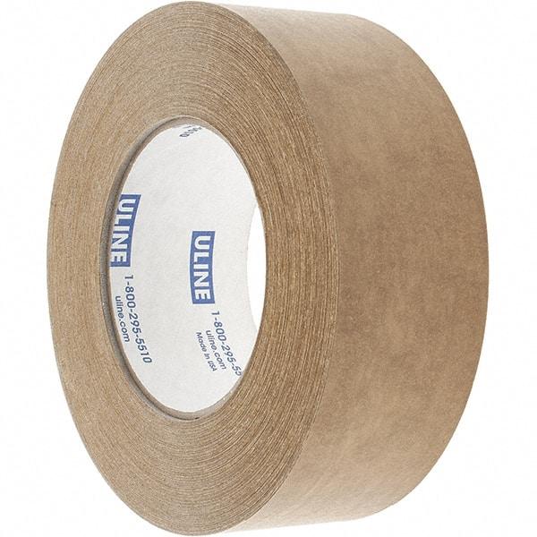 Made in USA - 2" x 60 Yd Tan Rubber Adhesive Sealing Tape - Paper Backing, 7 mil Thick - Strong Tooling