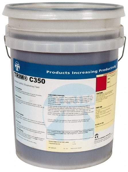 Master Fluid Solutions - Trim C350, 5 Gal Pail Grinding Fluid - Synthetic, For Machining - Strong Tooling