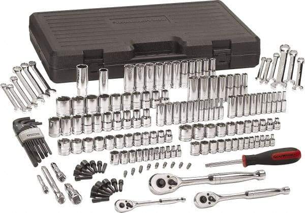 GearWrench - 165 Piece 1/4, 3/8 & 1/2" Drive Mechanic's Tool Set - Comes in Blow Molded Case - Strong Tooling