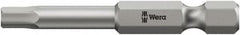 Wera - 3mm Hex Bit - 1/4" Hex Drive, 3-1/2" OAL - Strong Tooling