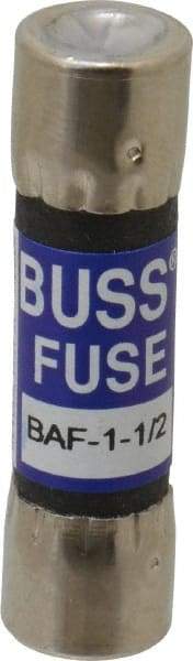 Cooper Bussmann - 250 VAC, 1.5 Amp, Fast-Acting General Purpose Fuse - Fuse Holder Mount, 1-1/2" OAL, 10 at 125 V kA Rating, 13/32" Diam - Strong Tooling