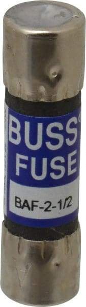 Cooper Bussmann - 250 VAC, 2.5 Amp, Fast-Acting General Purpose Fuse - Fuse Holder Mount, 1-1/2" OAL, 10 at 125 V kA Rating, 13/32" Diam - Strong Tooling