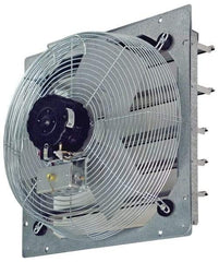 TPI - 18" Blade, Direct Drive, 1/8 hp, 2,300, 2,100 & 1,850 CFM, Totally Enclosed Exhaust Fan - 21-1/8" Opening Height x 21-1/8" Opening Width, 120 Volt, 3 Speed, Single Phase - Strong Tooling