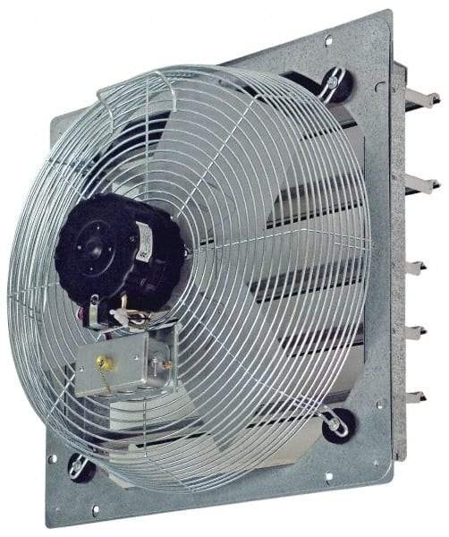 TPI - 12" Blade, Direct Drive, 1/12 hp, 825, 710 & 560 CFM, Totally Enclosed Exhaust Fan - 15-1/8" Opening Height x 15-1/8" Opening Width, 120 Volt, 3 Speed, Single Phase - Strong Tooling