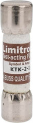 Cooper Bussmann - 600 VAC, 2.5 Amp, Fast-Acting General Purpose Fuse - Fuse Holder Mount, 1-1/2" OAL, 100 at AC kA Rating, 13/32" Diam - Strong Tooling