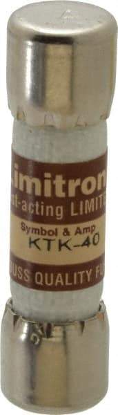 Cooper Bussmann - 600 VAC, 40 Amp, Fast-Acting General Purpose Fuse - Fuse Holder Mount, 1-1/2" OAL, 100 at AC kA Rating, 13/32" Diam - Strong Tooling