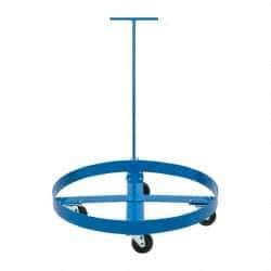 PRO-SOURCE - 1,000 Lb Load Capacity, 55 Gal Drum Dolly - 4" High, 4 Wheels - Strong Tooling