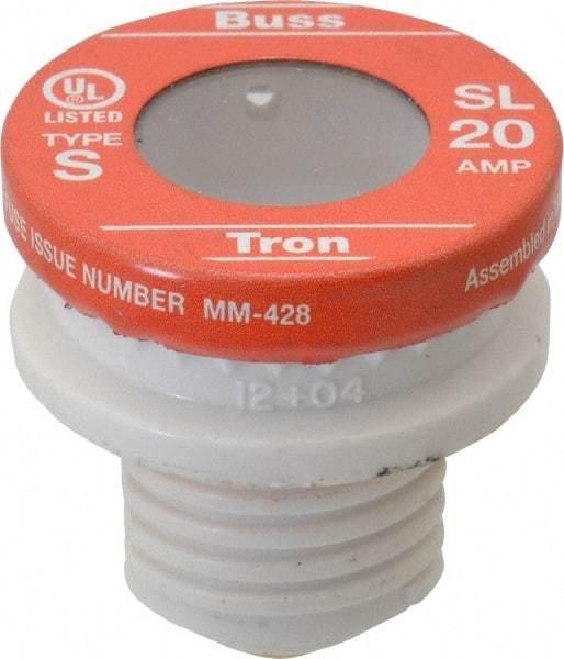 Cooper Bussmann - 125 VAC, 20 Amp, Time Delay Plug Fuse - 10 (RMS Symmetrical) kA Rating - Strong Tooling