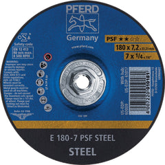 PFERD - Depressed-Center Wheels; Hole Thread Size: 5/8-11 ; Connector Type: Arbor ; Wheel Type Number: Type 27 ; Abrasive Material: Aluminum Oxide ; Maximum RPM: 8500.000 ; Grit: 24 - Exact Industrial Supply