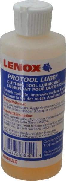 Lenox - Protool Lube, 6 oz Bottle Sawing Fluid - Synthetic, For Cutting, Drilling, Milling, Reaming, Tapping - Strong Tooling