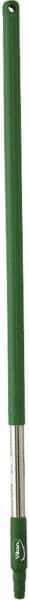 Vikan - 39-1/2 x 1-1/4" Stainless Steel Squeegee Handle - European Threaded Connection, Green - Strong Tooling