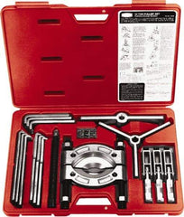 Proto - 19 Piece, 11" Spread, Wide Puller Set - 6 Jaws, 12" Reach - Strong Tooling