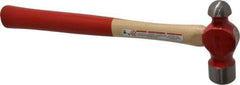 Proto - 1-1/2 Lb Head Ball Pein Hammer - Wood Handle with Red Laquer Grip, 15" OAL - Strong Tooling