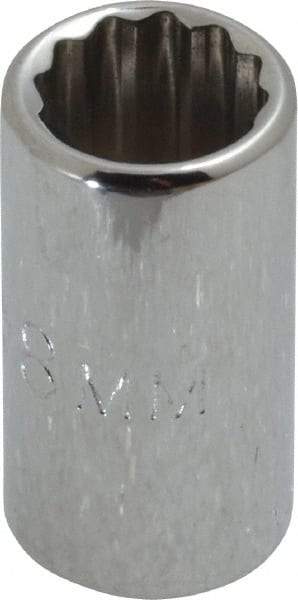 Proto - 1/4" Drive, Standard Hand Socket - 12 Points, 7/8" OAL, Chrome Finish - Strong Tooling