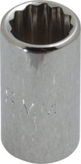 Proto - 1/4" Drive, Standard Hand Socket - 12 Points, 7/8" OAL, Chrome Finish - Strong Tooling