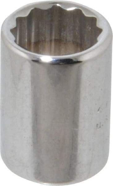 Proto - 1/4" Drive, Standard Hand Socket - 12 Points, 7/8" OAL, Chrome Finish - Strong Tooling