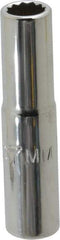 Proto - 1/4" Drive, Deep Hand Socket - 12 Points, 1-15/16" OAL, Chrome Finish - Strong Tooling