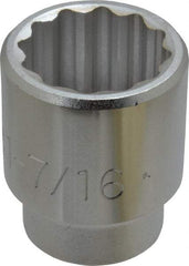 Proto - 1-7/16", 3/4" Drive, Standard Hand Socket - 12 Points, 2-13/32" OAL, Chrome Finish - Strong Tooling