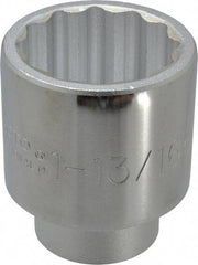 Proto - 1-13/16", 3/4" Drive, Standard Hand Socket - 12 Points, 2-29/32" OAL, Chrome Finish - Strong Tooling