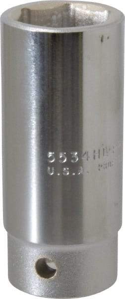 Proto - 1-1/16", 3/4" Drive, Deep Hand Socket - 6 Points, 3-1/2" OAL, Chrome Finish - Strong Tooling