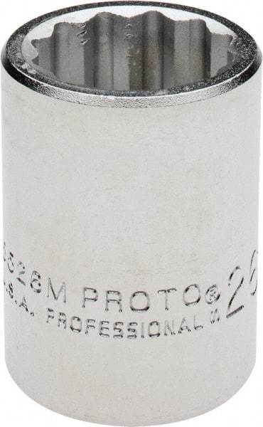 Proto - 3/4" Drive, Standard Hand Socket - 12 Points, 2" OAL, Chrome Finish - Strong Tooling