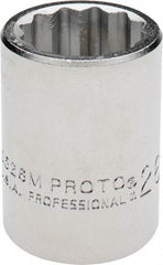 Proto - 3/4" Drive, Standard Hand Socket - 12 Points, 2" OAL, Chrome Finish - Strong Tooling