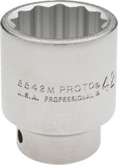 Proto - 3/4" Drive, Standard Hand Socket - 12 Points, 2-11/16" OAL, Chrome Finish - Strong Tooling