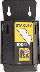 Stanley - 100 Piece Carbon Steel Utility Knife Blade - 2" OAL, 0.017" Blade Thickness - Strong Tooling